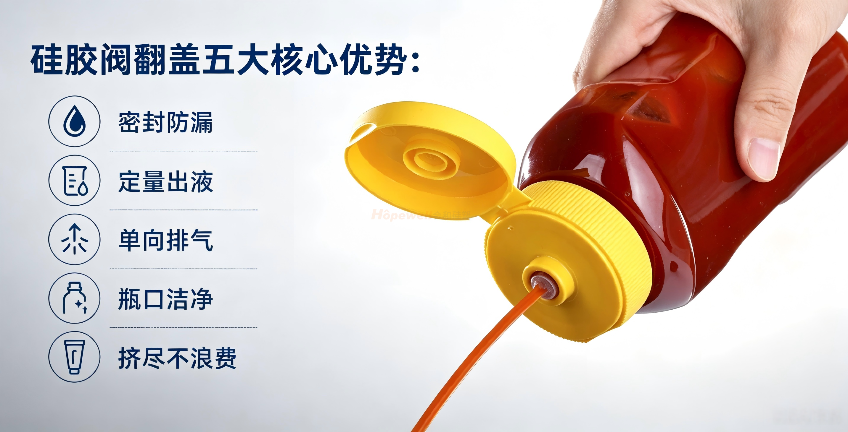 五大核心优势: 众多番茄酱品牌选择硅胶阀翻盖的原因 五大核心优势: 众多番茄酱品牌选择硅胶阀翻盖的原因